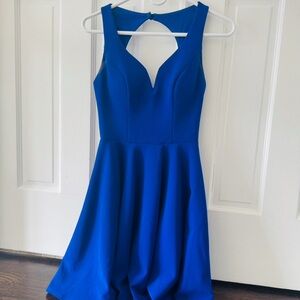 B Darlin Royal Blue Backless Dress